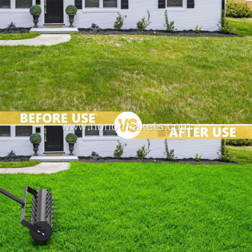 Garden hot sale Heavy Duty Rolling lawn aerator hand Tool Stainless Steel Handle Garden Yard Manual Aerator Lawn